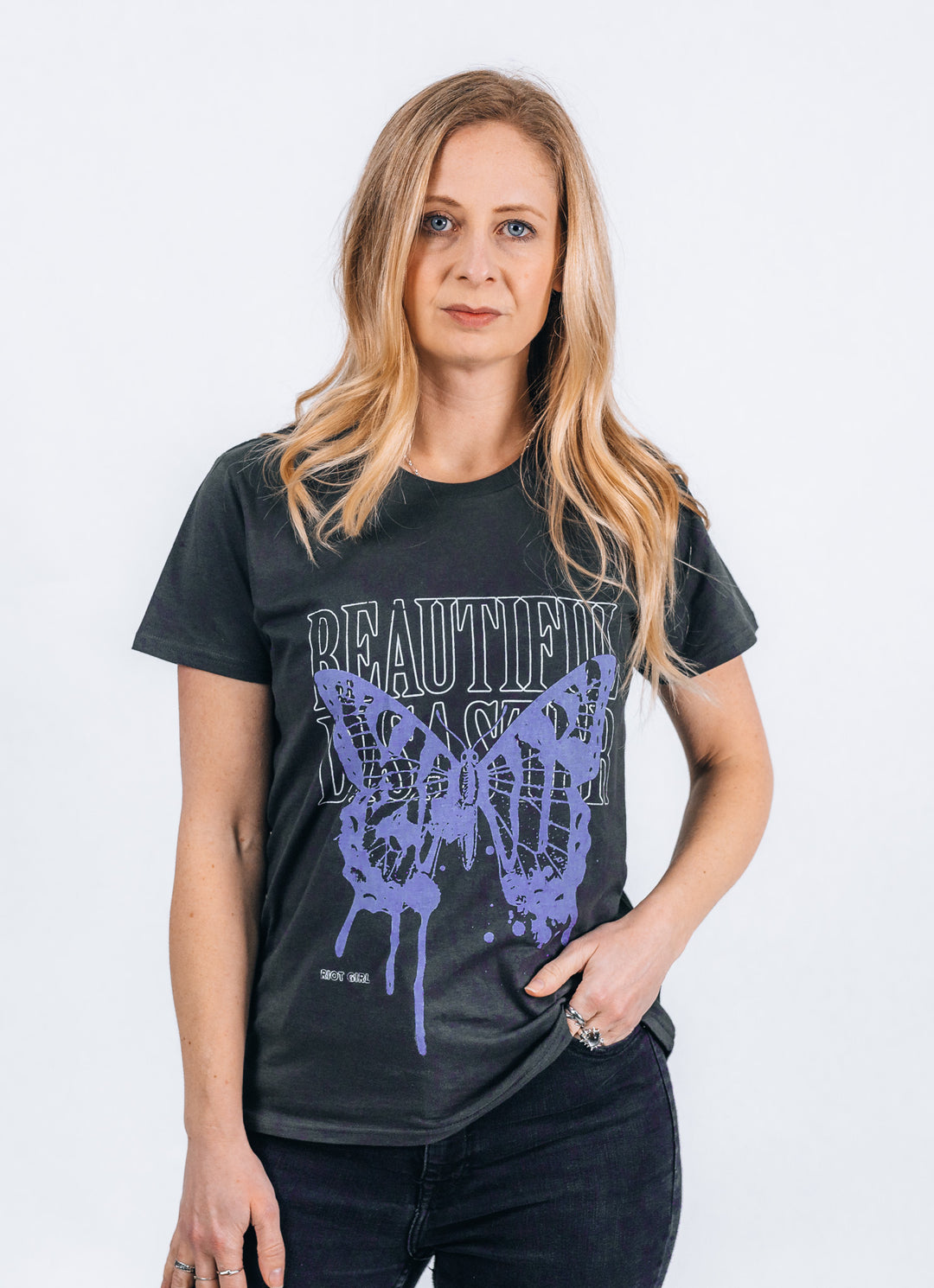 Beautiful Disaster - T-Shirt - Ash Black