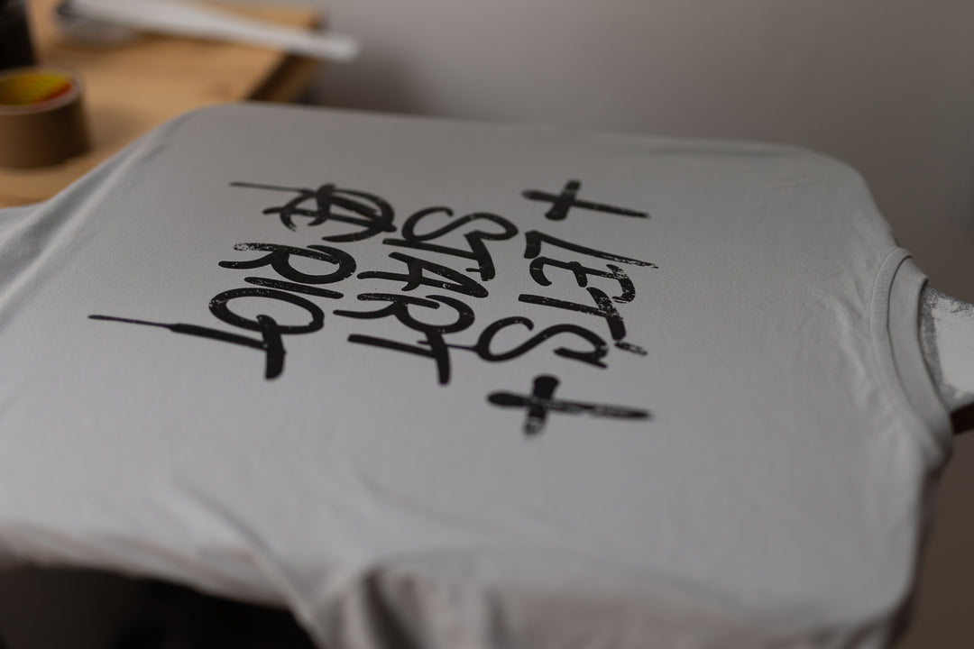 T-shirt met zeefdruk print