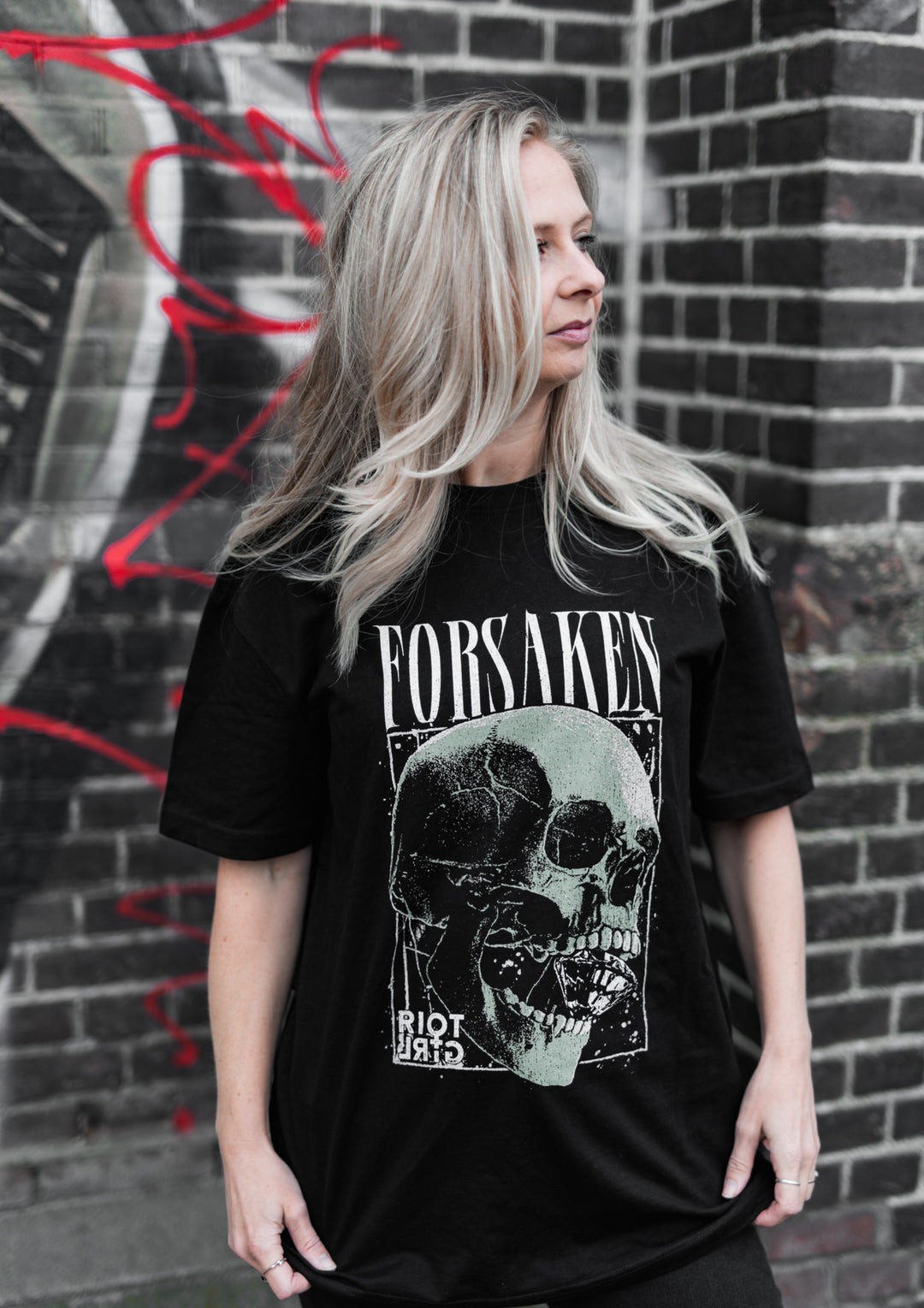 Forsaken - Oversized T-Shirt - Black