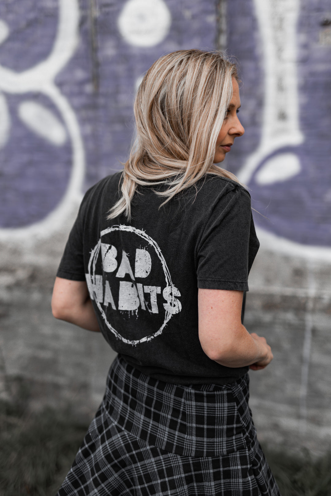 Bad Habits - T-Shirt - Stone Washed Black