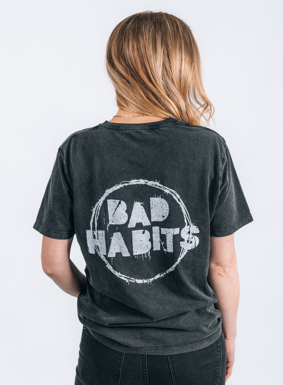 Bad Habits - T-Shirt - Stone Washed Black